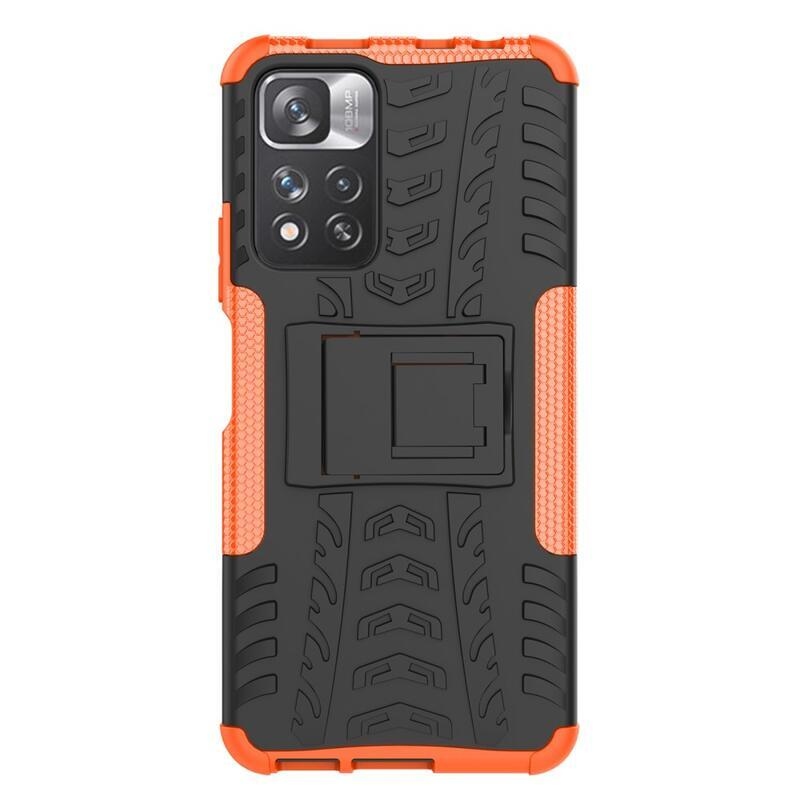 Kick tartós hibrid borítás Xiaomi Redmi Note 11 Pro+ 5G - narancssárga színben