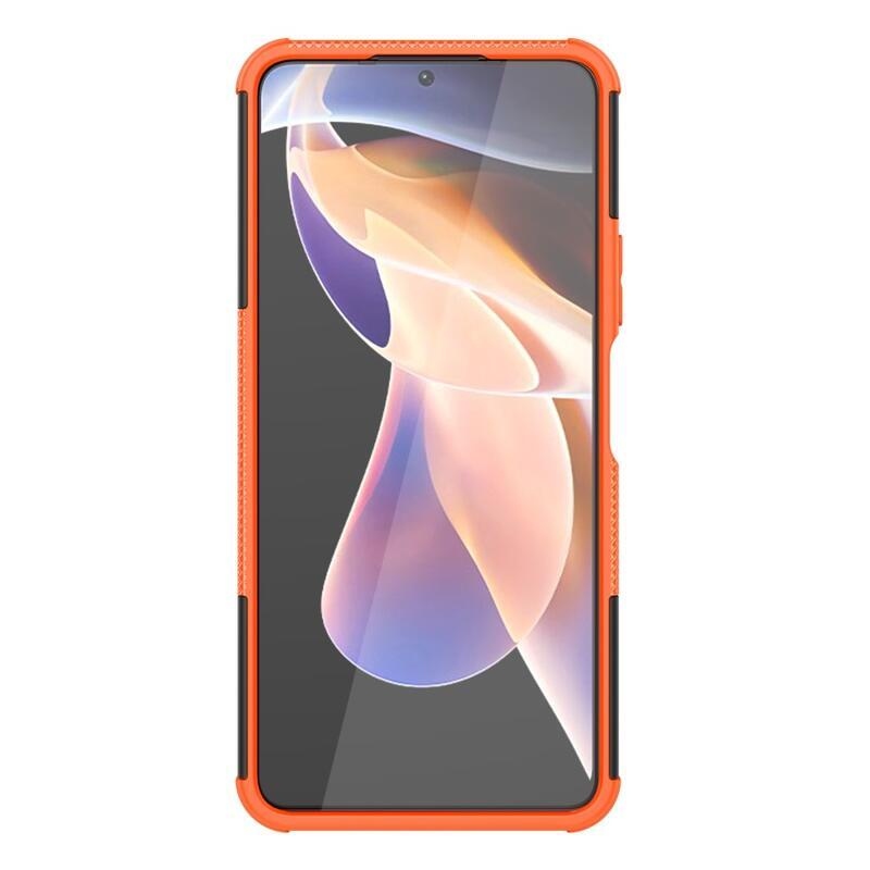 Kick tartós hibrid borítás Xiaomi Redmi Note 11 Pro+ 5G - narancssárga színben