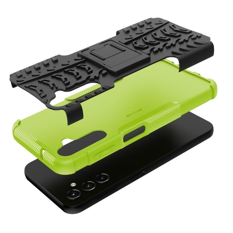 Rúgásálló hibrid borítás Samsung Galaxy A14 4G/5G készülékhez - zöld