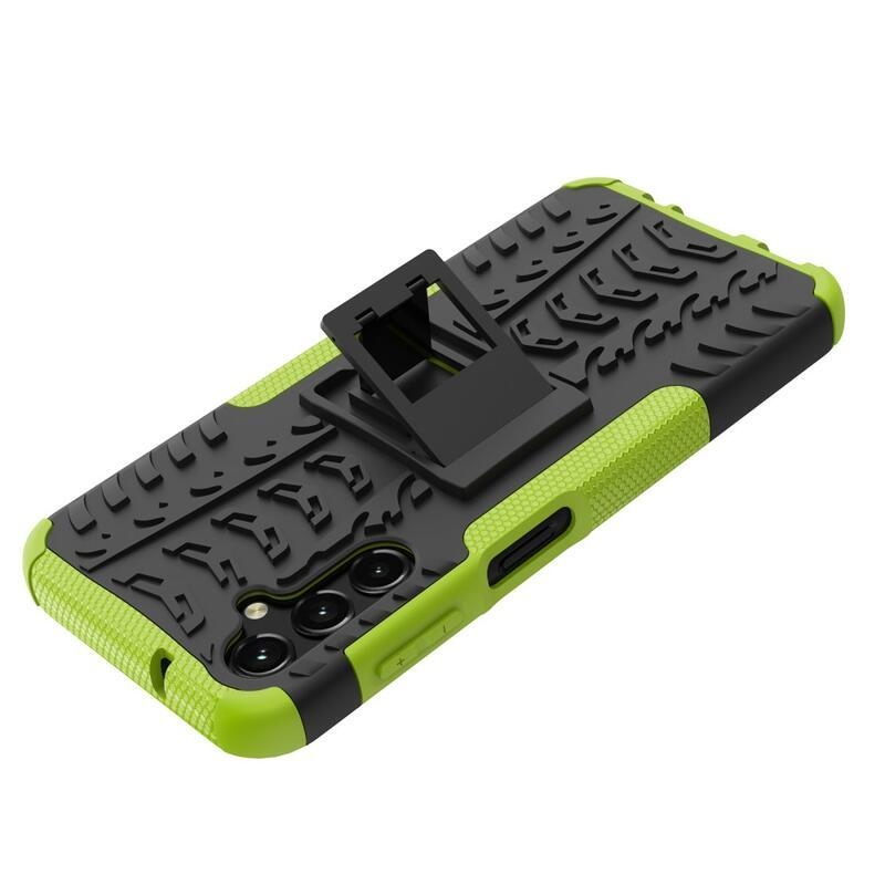 Rúgásálló hibrid borítás Samsung Galaxy A14 4G/5G készülékhez - zöld