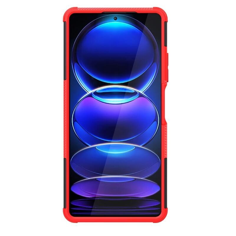 Kick tartós hibrid borítás a Xiaomi Redmi Note 12 Pro+ 5G számára - piros