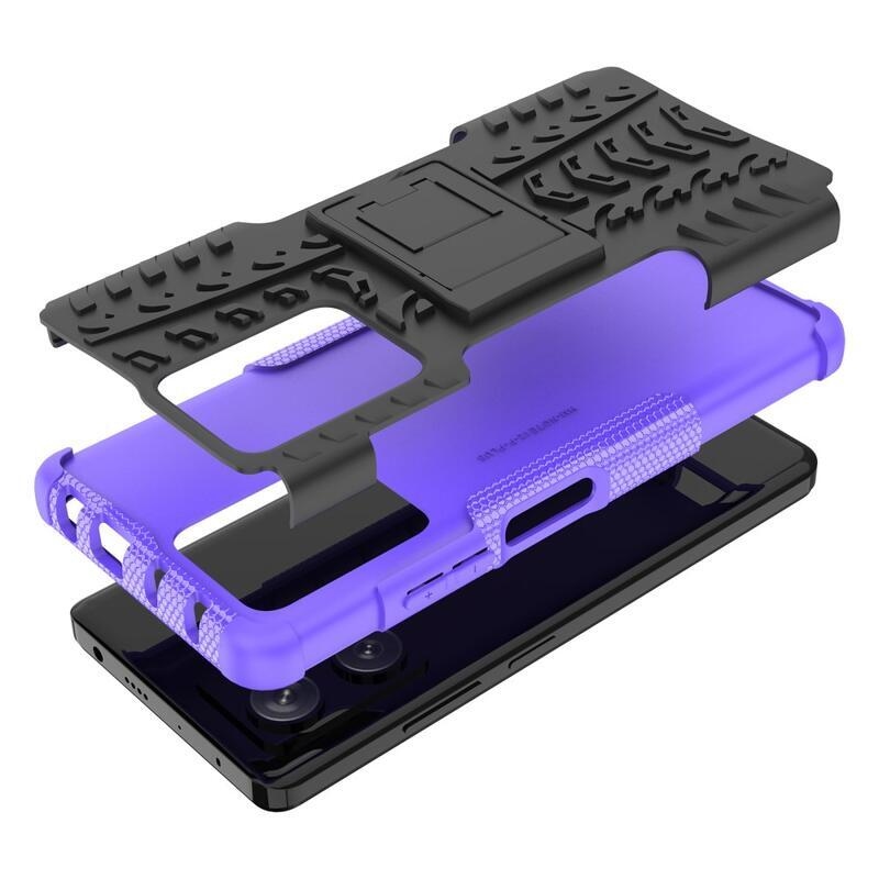 Kick tartós hibrid borítás a Xiaomi Redmi Note 12 Pro+ 5G számára - lila