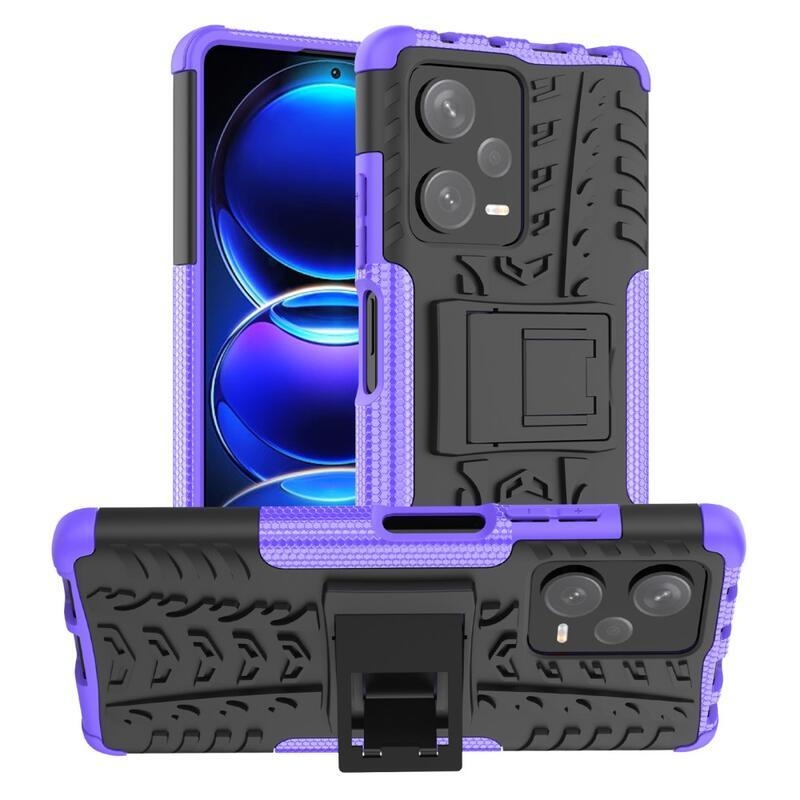 Kick tartós hibrid borítás a Xiaomi Redmi Note 12 Pro+ 5G számára - lila