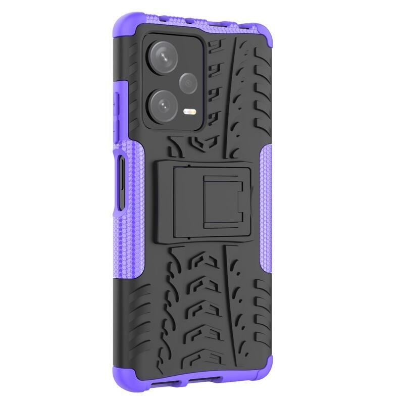Kick tartós hibrid borítás a Xiaomi Redmi Note 12 Pro+ 5G számára - lila