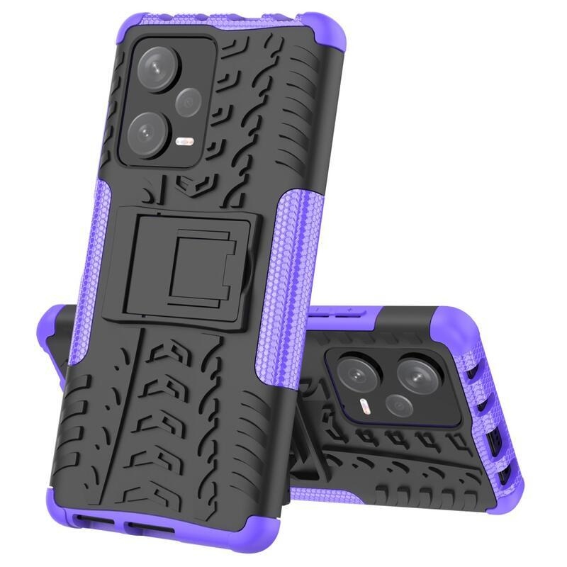 Kick tartós hibrid borítás a Xiaomi Redmi Note 12 Pro+ 5G számára - lila