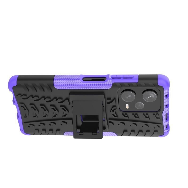 Kick tartós hibrid borítás a Xiaomi Redmi Note 12 Pro+ 5G számára - lila