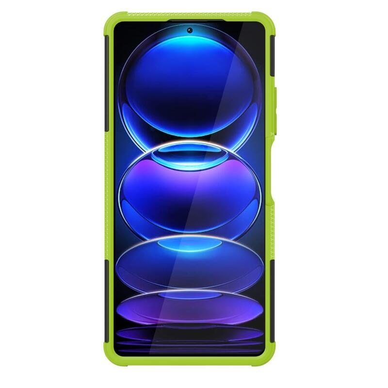 Kick tartós hibrid borítás a Xiaomi Redmi Note 12 Pro+ 5G számára - zöld színű