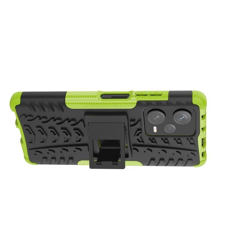 Kick tartós hibrid borítás a Xiaomi Redmi Note 12 Pro+ 5G számára - zöld színű