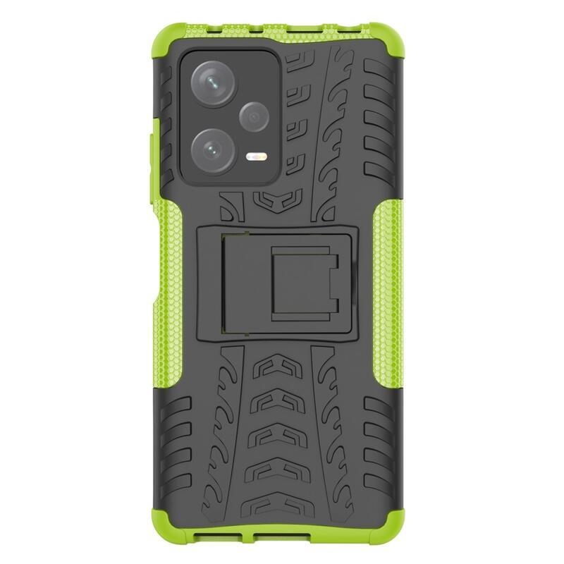 Kick tartós hibrid borítás a Xiaomi Redmi Note 12 Pro+ 5G számára - zöld színű