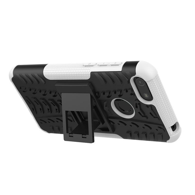 Kick tartós hibrid borítás Motorola Moto E6 Play készülékhez - fehér