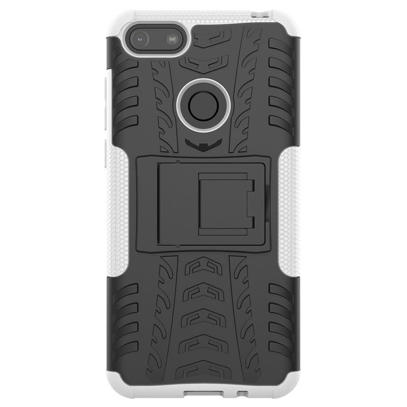 Kick tartós hibrid borítás Motorola Moto E6 Play készülékhez - fehér