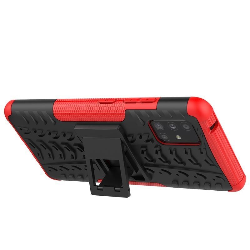 Kick tartós hibrid borítás Samsung Galaxy A51 5G készülékhez - piros