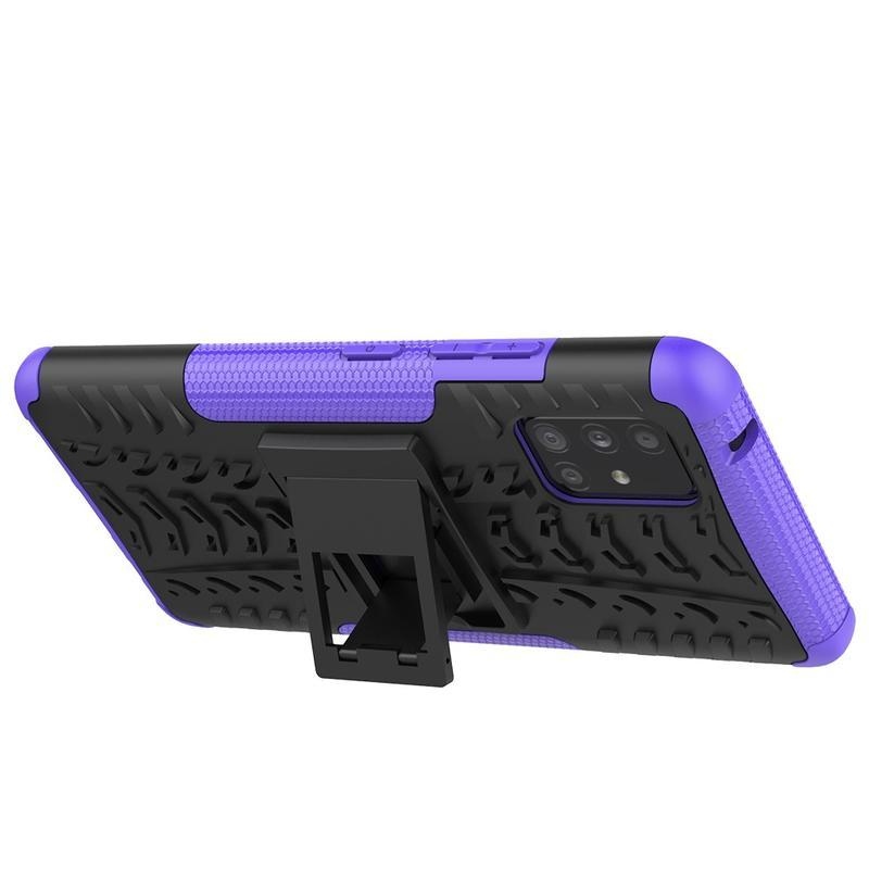 Kick tartós hibrid borítás Samsung Galaxy A51 5G készülékhez - lila