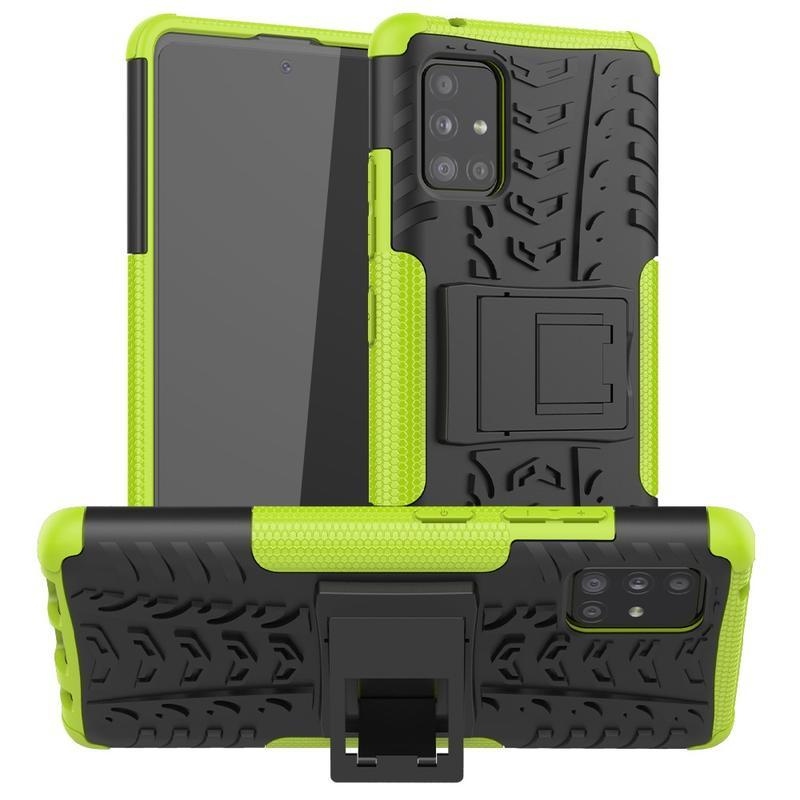Kick tartós hibrid borítás Samsung Galaxy A51 5G készülékhez - zöld