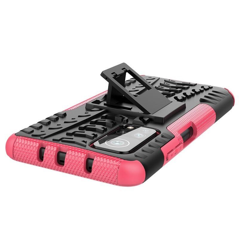 Rúgásálló hibrid borítás a Xiaomi Mi 10T 5G/10T Pro 5G készülékhez - rózsaszínű