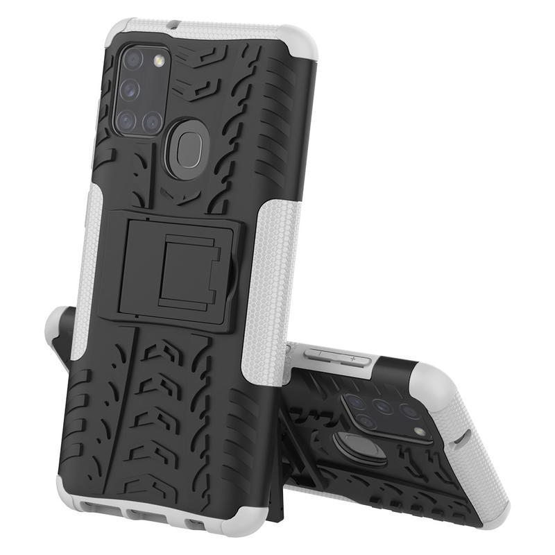 Kick tartós hibrid mobiltok Samsung Galaxy A21s készülékhez - fehér