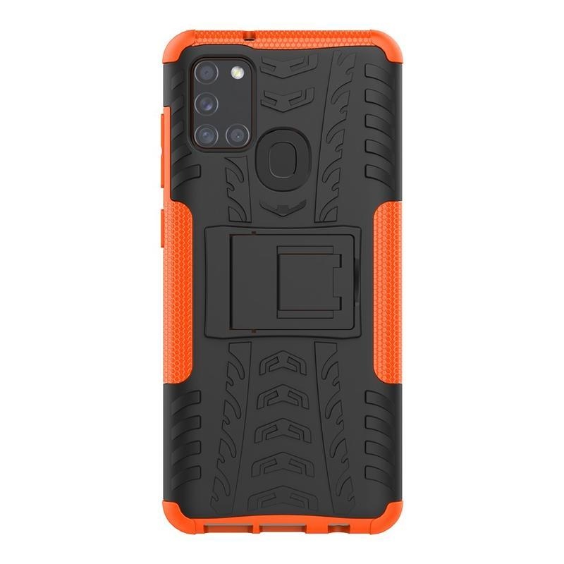 Kick tartós hibrid mobil tok Samsung Galaxy A21s készülékhez - narancssárga