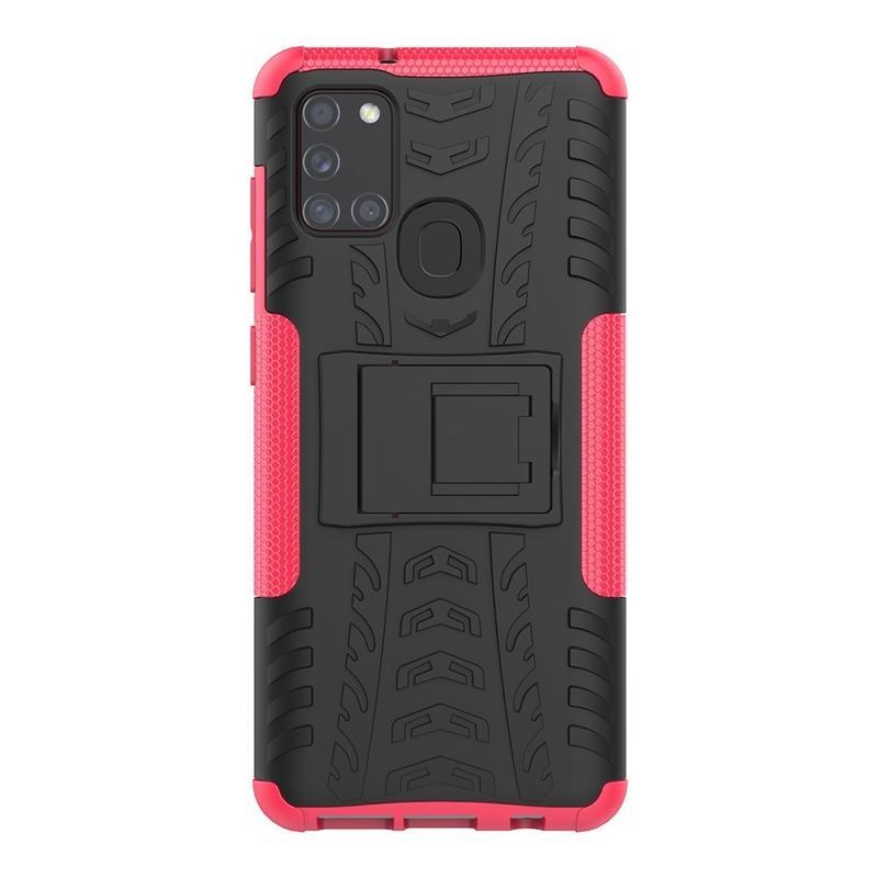Kick tartós hibrid mobil tok Samsung Galaxy A21s készülékhez - rózsaszínű