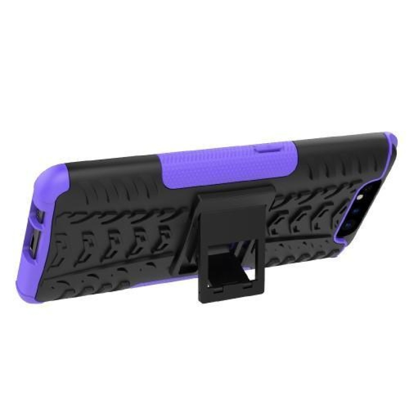 Kick tartós hibrid mobiltáska Samsung Galaxy A80-hoz - lila