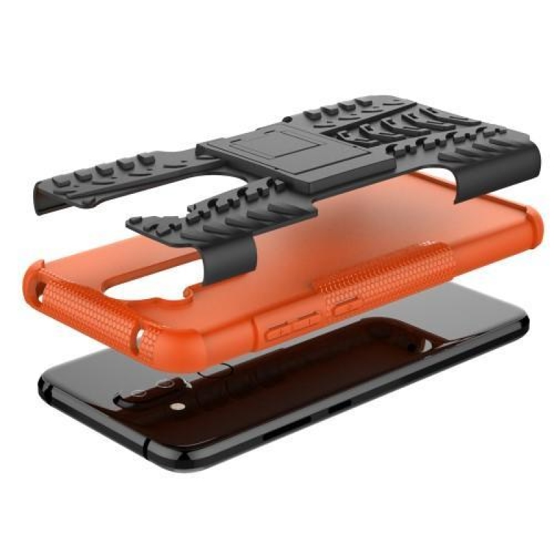 Kick tartós hibrid tok Nokia 8.1 készülékhez - narancssárga színben