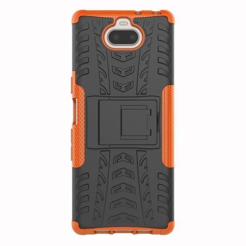 Rúgásálló hibrid tok Sony Xperia 10 készülékhez - narancssárga