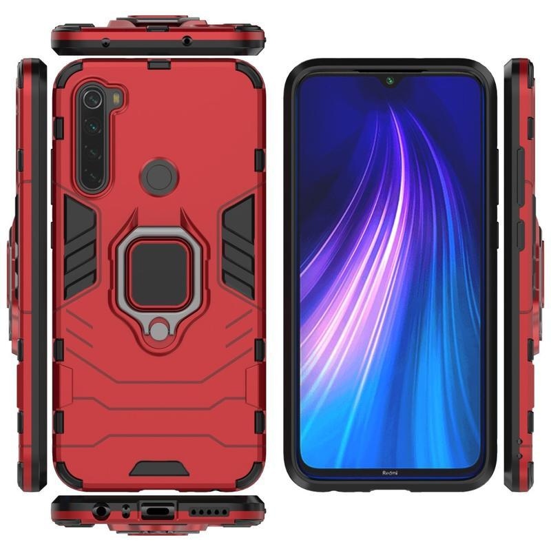 Guardy hibrid borító Xiaomi Redmi Note 8-hoz - piros