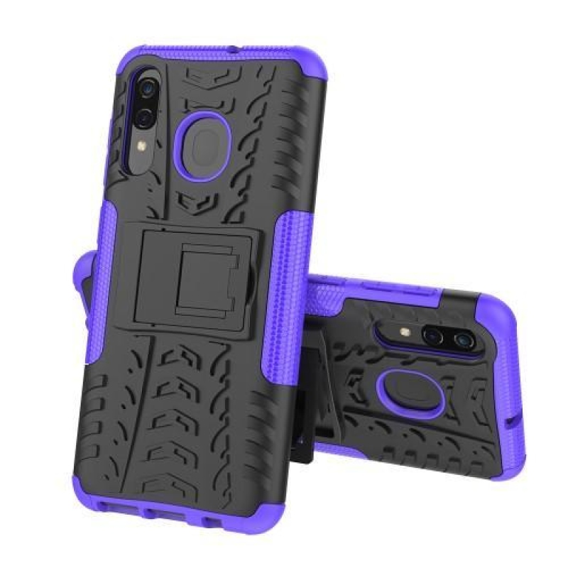 Kick hibrid tartós tok Samsung Galaxy A50 / A30 / A30s / A20 készülékhez - lila