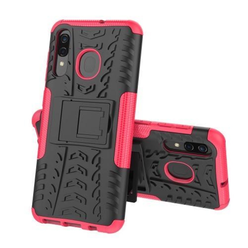 Kick hibrid tartós tok Samsung Galaxy A50 / A30 / A30s / A20 - rózsaszínű