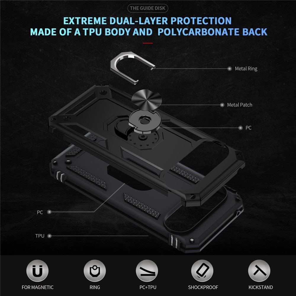 Gyűrűálló borítás a Google Pixel 10 Pro/Pixel 10 készülékhez - fekete