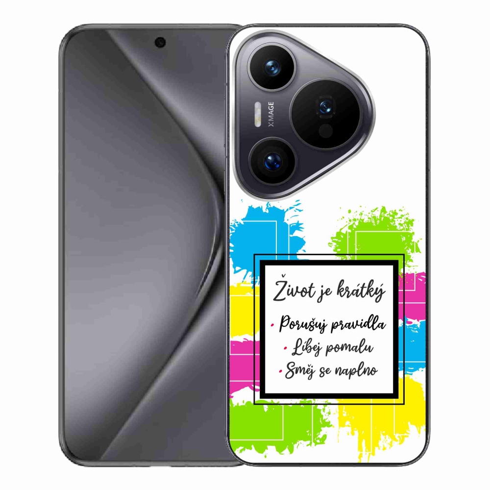 Gél borító mmCase a Huawei Pura 70 Pro - idézet 5 fehér háttérrel