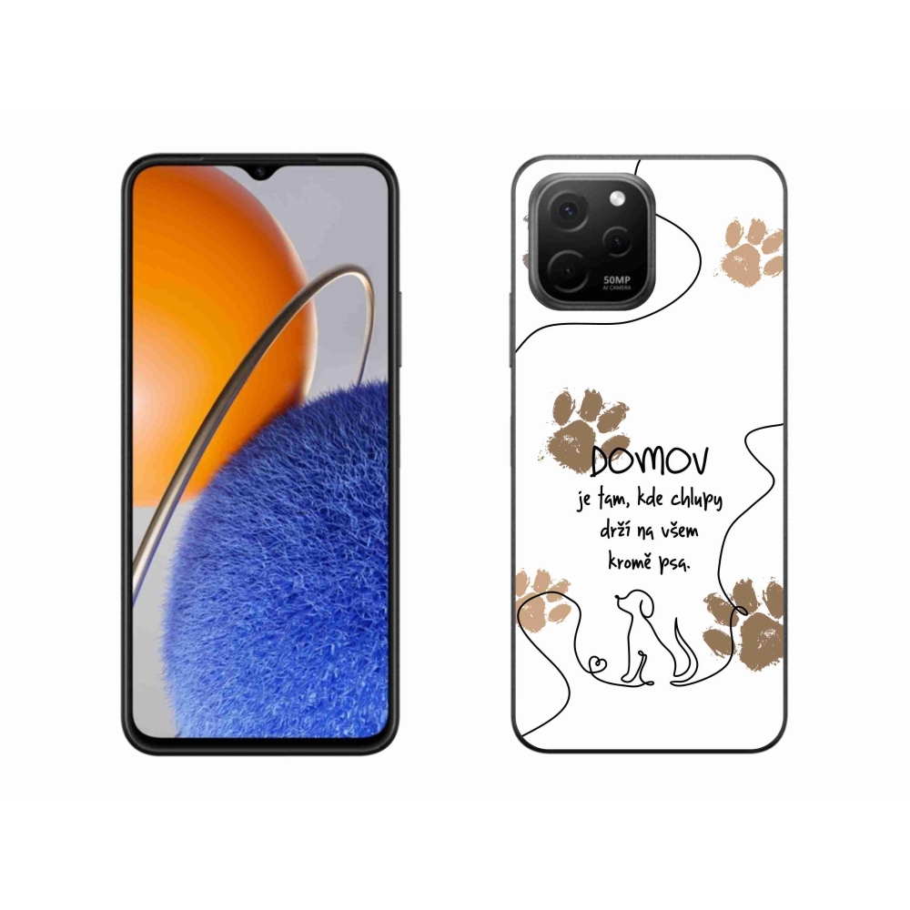 Gél borító mmCase a Huawei Nova Y61 készülékhez - kutya motívum fehér háttérrel