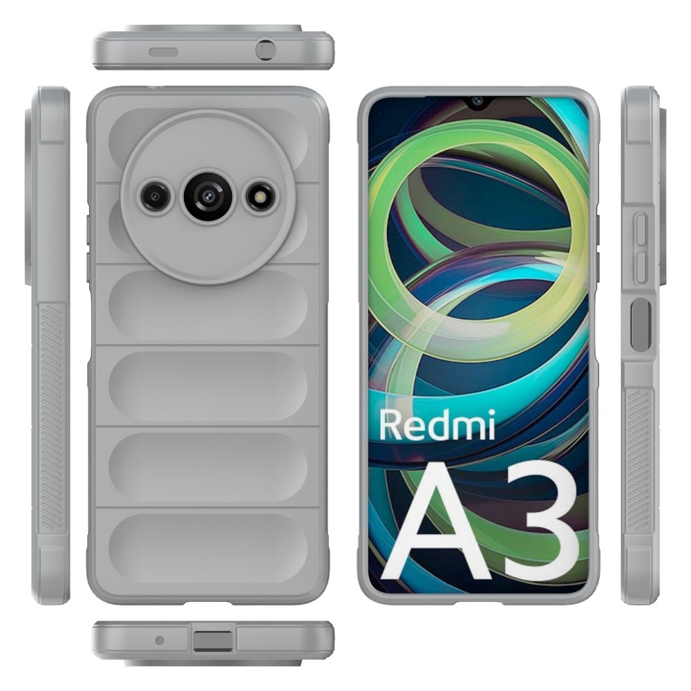 Rugg tartós zselés tok Xiaomi Redmi A3-hoz - világosszürke