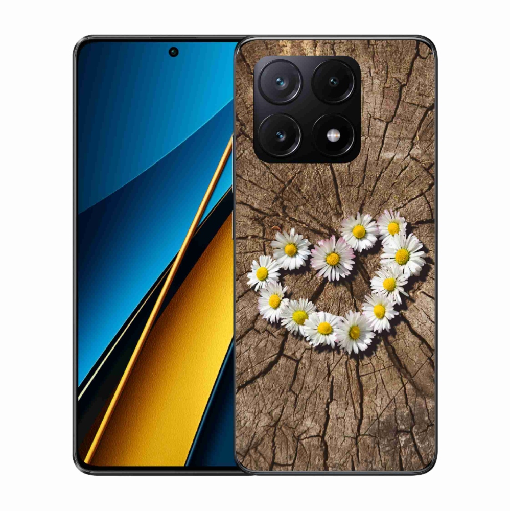 Gél borítás mmCase a Xiaomi Poco X6 Pro 5G számára - százszorszépek szíve