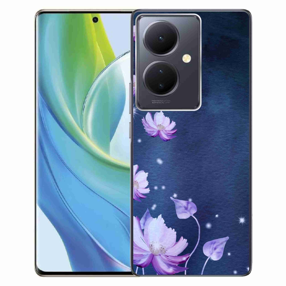 Gél tok mmCase a Vivo V29 Lite 5G számára - hulló virágok