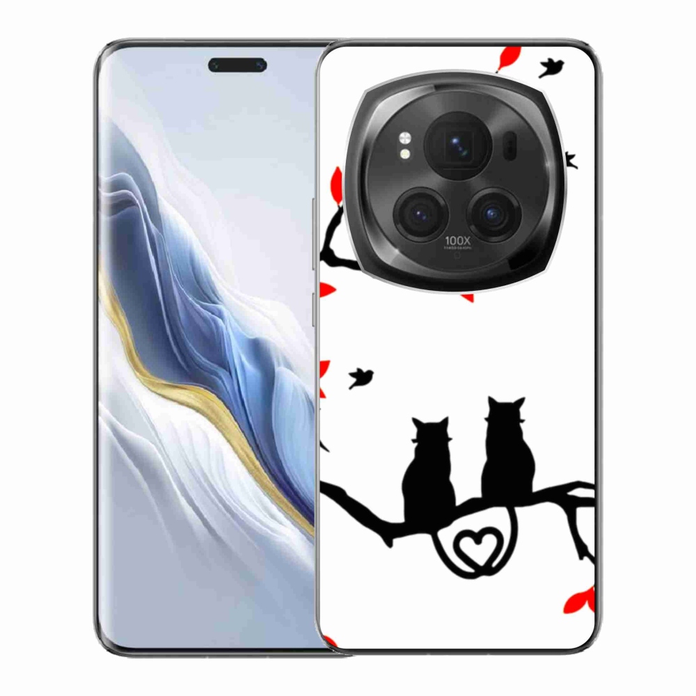 Gél borítás mmCase a Honor Magic 6 Pro 5G számára - macska szeretet