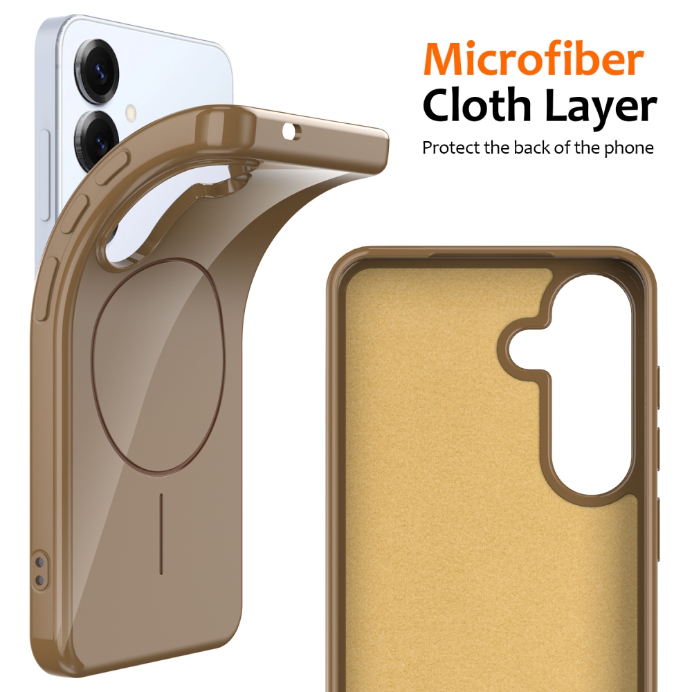 MagSafe zselés tok Samsung Galaxy S25 FE készülékhez - arany színben