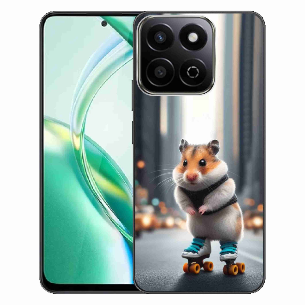 Zselés borítás mmCase a Honor 200 Smart 5G számára - hörcsög a korcsolyán