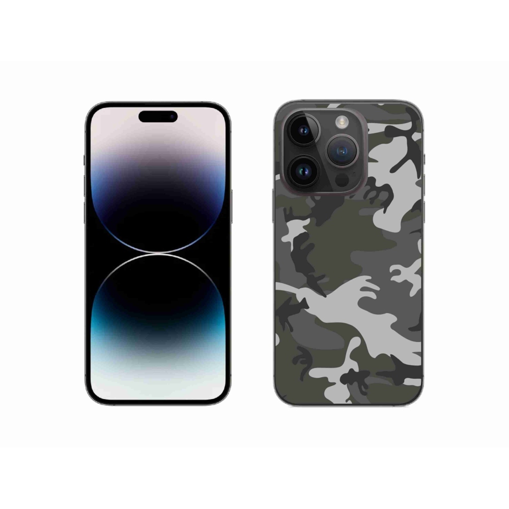 Zselés borítás mmCase iPhone 14 Pro készülékhez - terepszínű minta