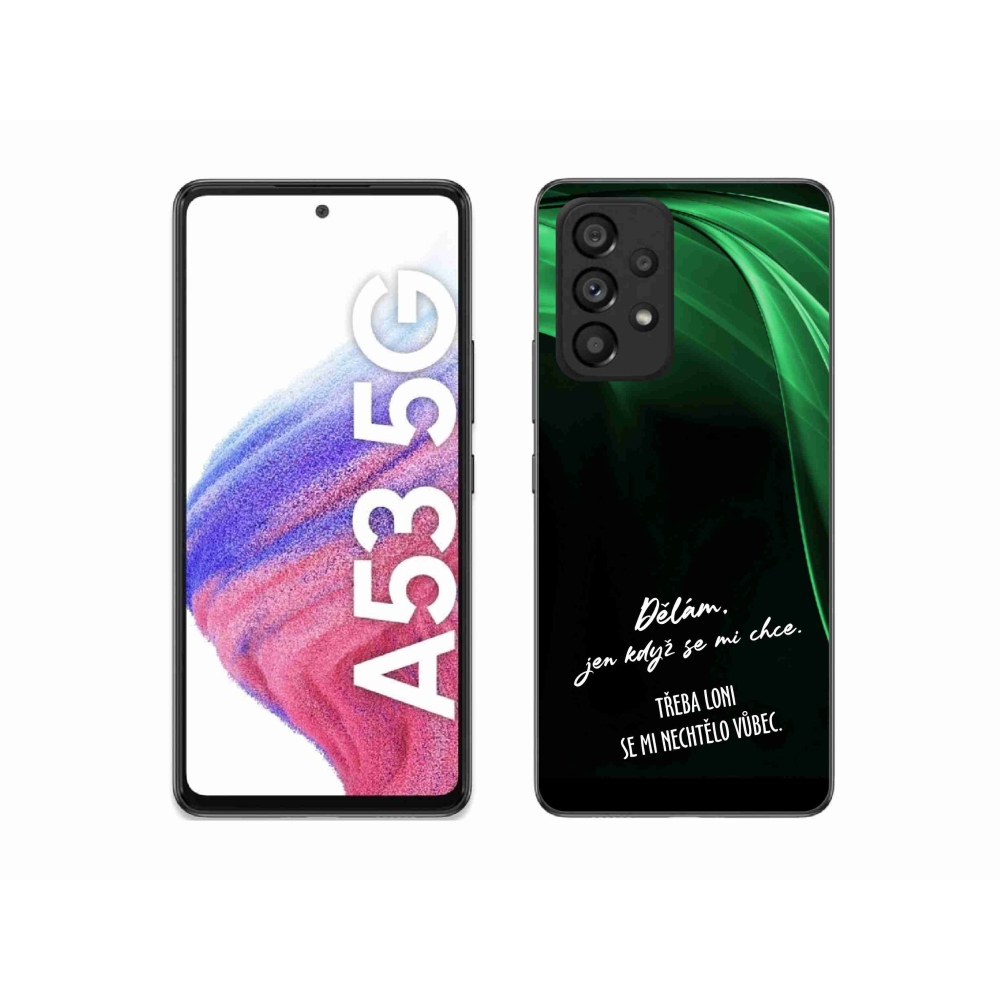 Gél borító mmCase Samsung Galaxy A53 5G - vicces szöveg 12 fekete háttér