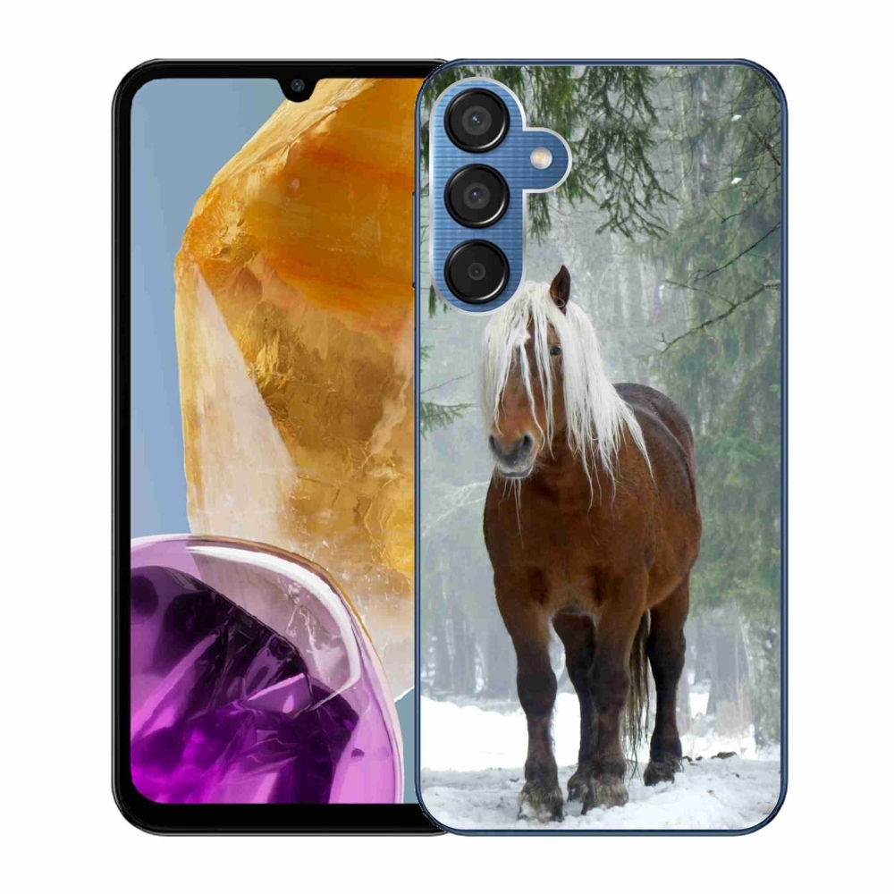 Gél tok mmCase a Samsung Galaxy M15 5G készülékhez - ló az erdőben