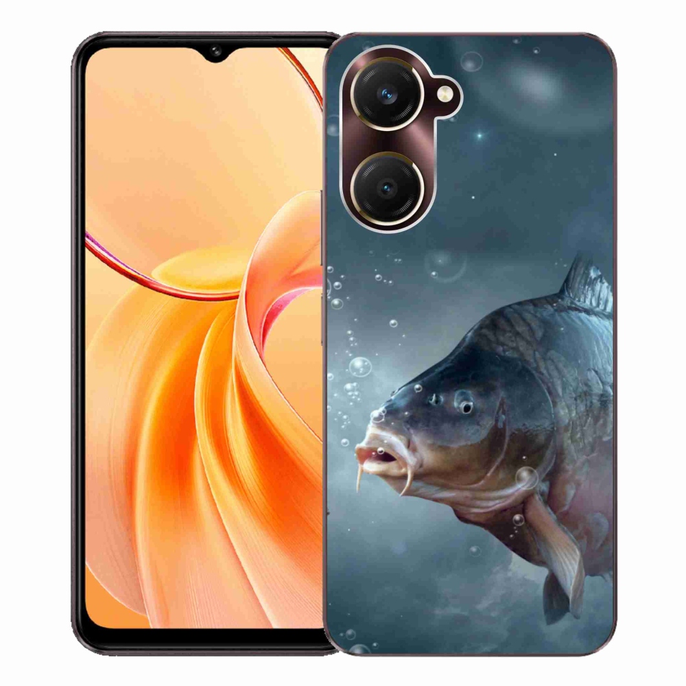 Zselés borítás mmCase a Vivo Y28s 5G-hez - ponty és buborékok