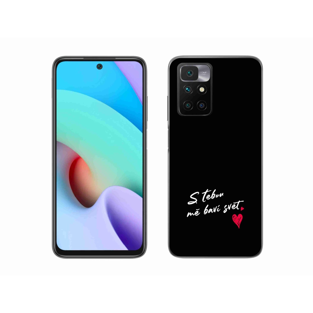 Gél borító mmCase a Xiaomi Redmi 10/Redmi 10 (2022) - szerelmes szöveg 1 fekete háttér