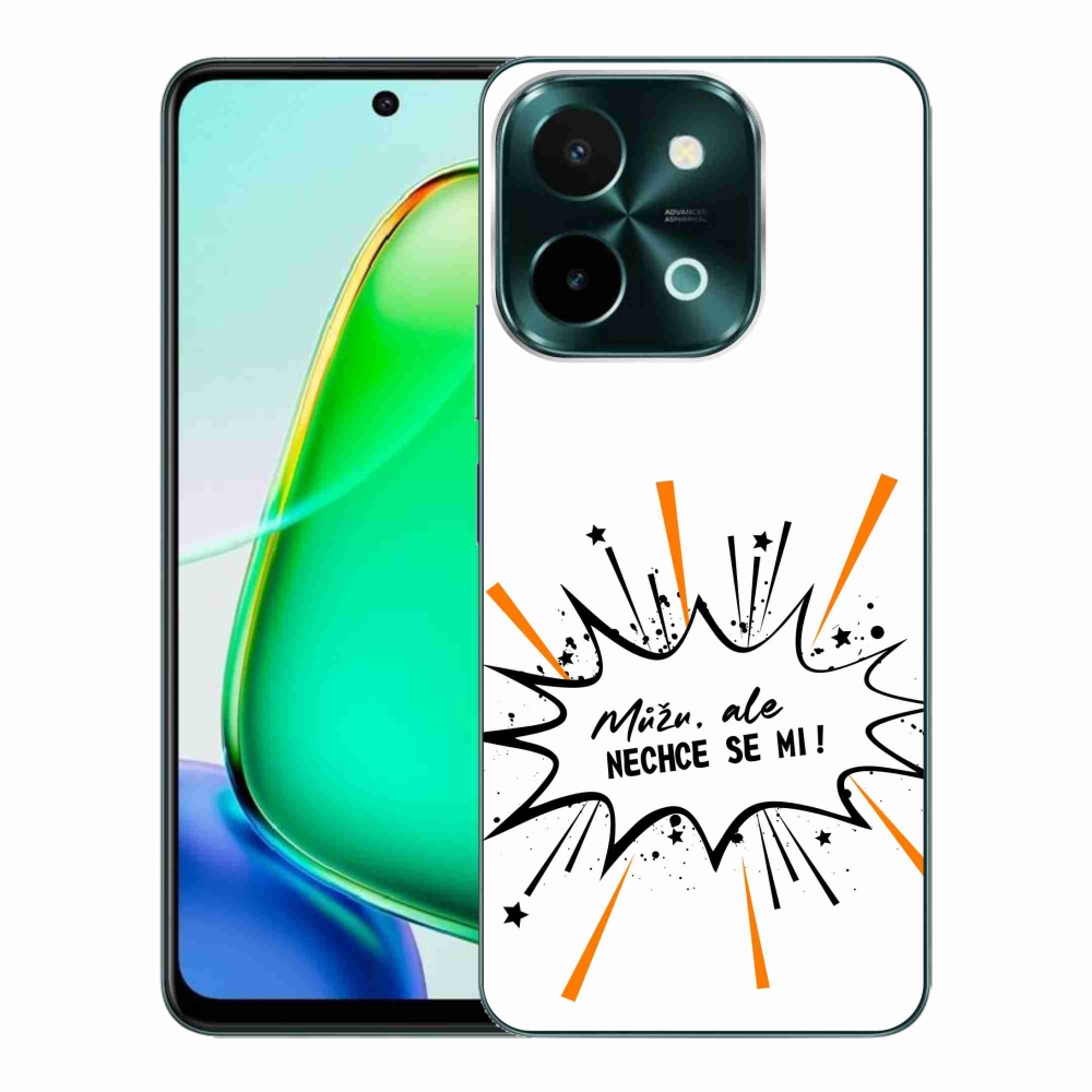 Gél borító mmCase a Vivo Y28 készülékhez - vicces szöveg 11 fehér háttér