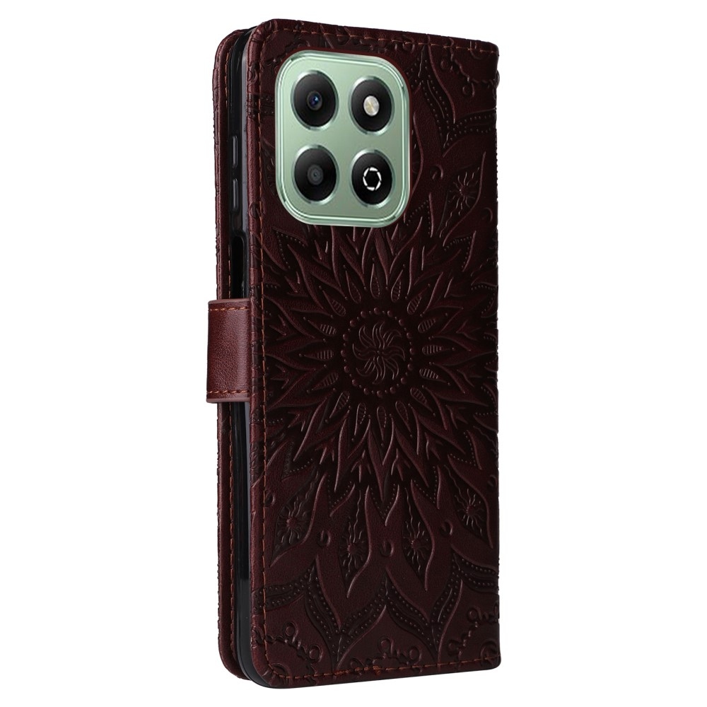 Napraforgó könyvtáska Honor X6b készülékhez - barna