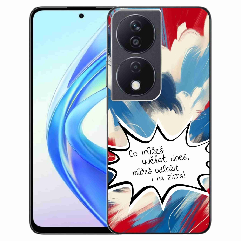 Gél borító mmCase a Honor X7b/Honor 90 Smart készülékhez - vicces szöveg 9 fehér háttér