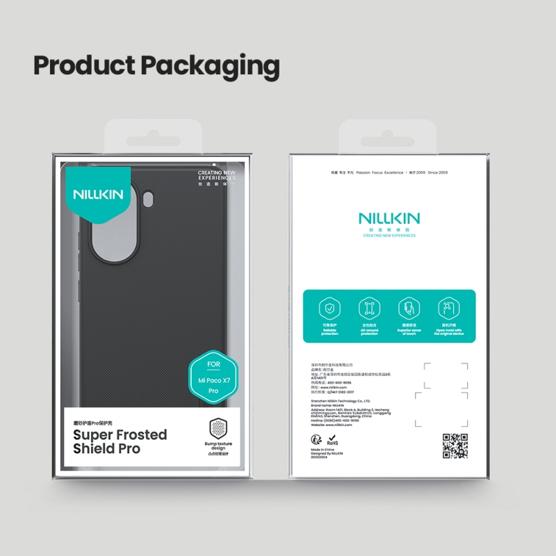Nillkin Super Frosted PRO hátlap a Poco X7 Pro 5G számára Fekete