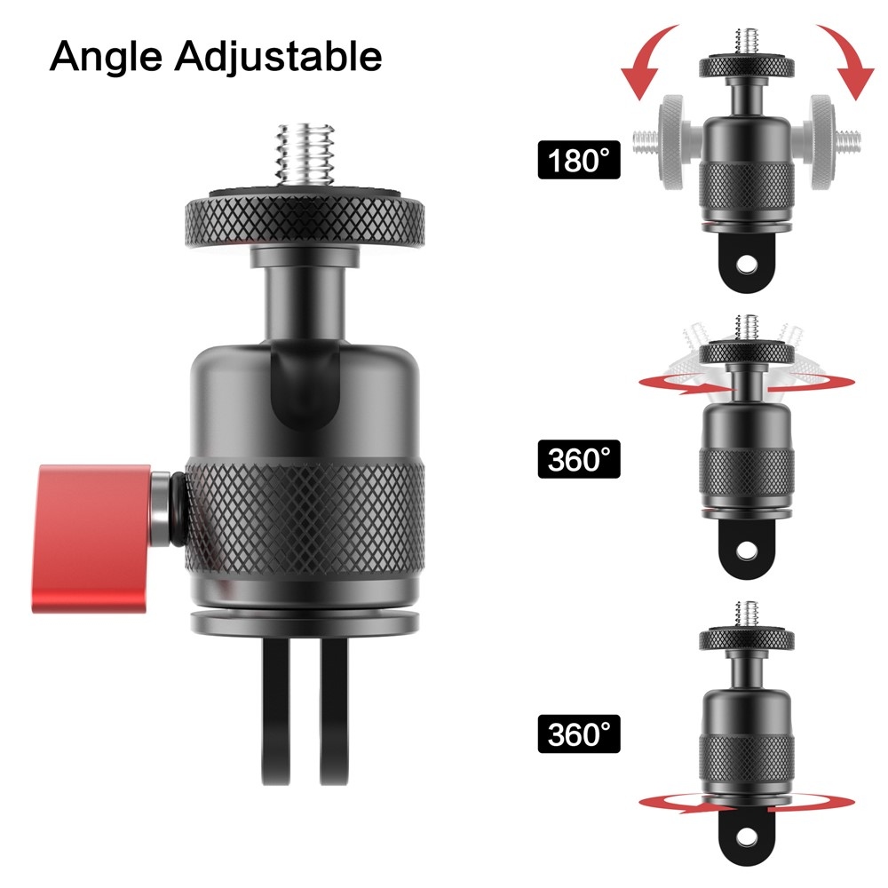 360°-ban forgatható adapter GoPro és Insta360 akciókamerákhoz