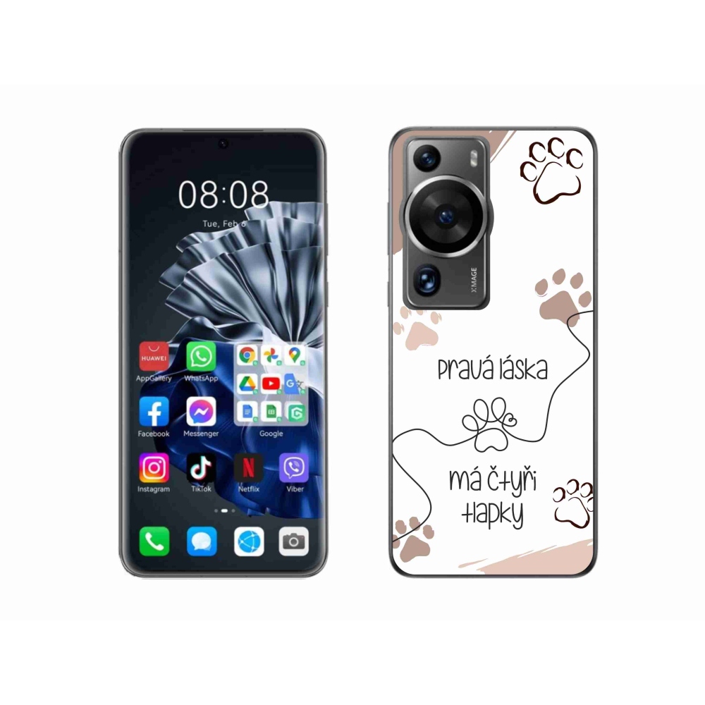 Gél borító mmCase a Huawei P60 Pro készülékhez - kutyamotívum 1 fehér háttér