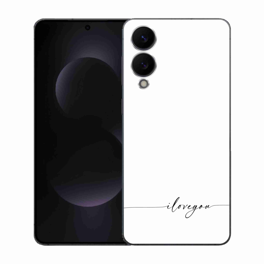 Gél borító mmCase Samsung Galaxy S25 Edge készülékhez - I love you fehér háttérrel