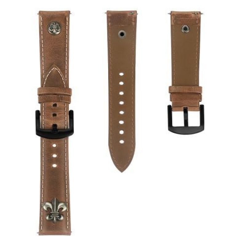 Fitbit Versa bőrszíj - sötétbarna